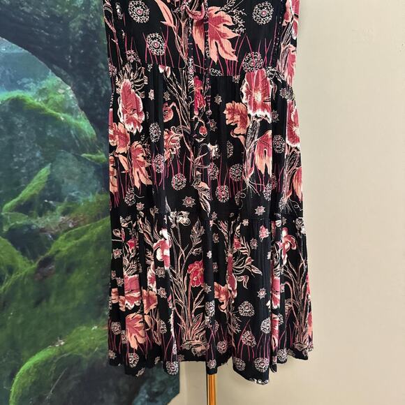 floral boho mini dress angie tiered sundress y2k indie style - Picture 5 of 7